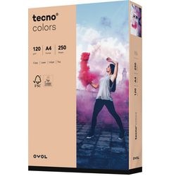 Gekleurd papier tecno a4 120 g m² zalmroze 250 vellen