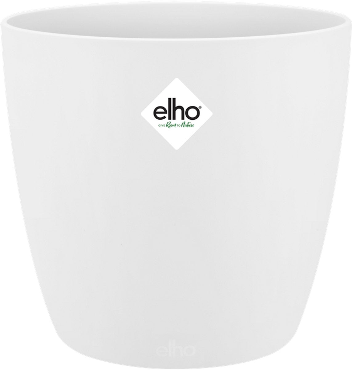 Elho brussels rond 18 - bloempot voor binnen - 100% gerecycled plastic - ø 18.3 x h 16.8 cm - wit