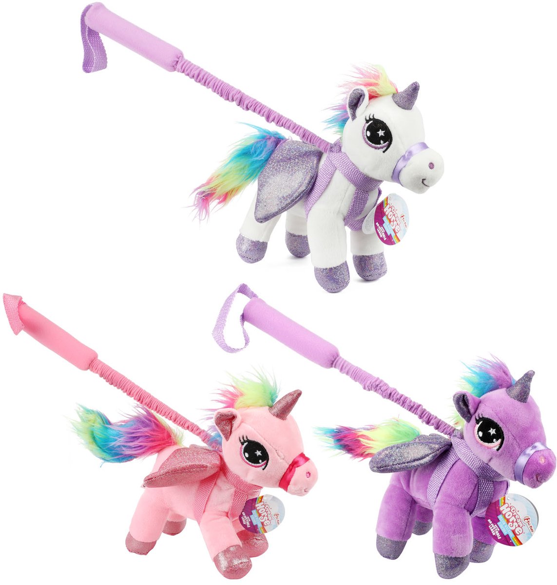 Traumpferd Einhorn Plüsch am Stiel