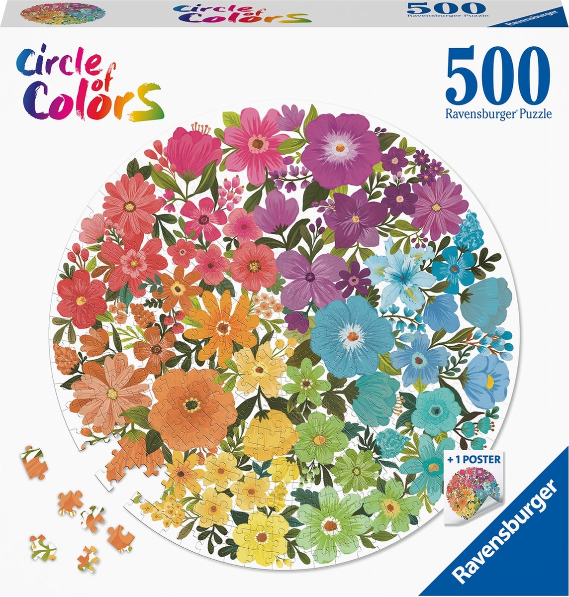 Ravensburger -Farbkreis Rätsel - Blumen, 500st.
