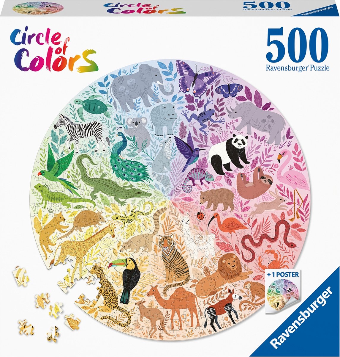Ravensburger -Farbkreis Rätsel - Tiere, 500st.