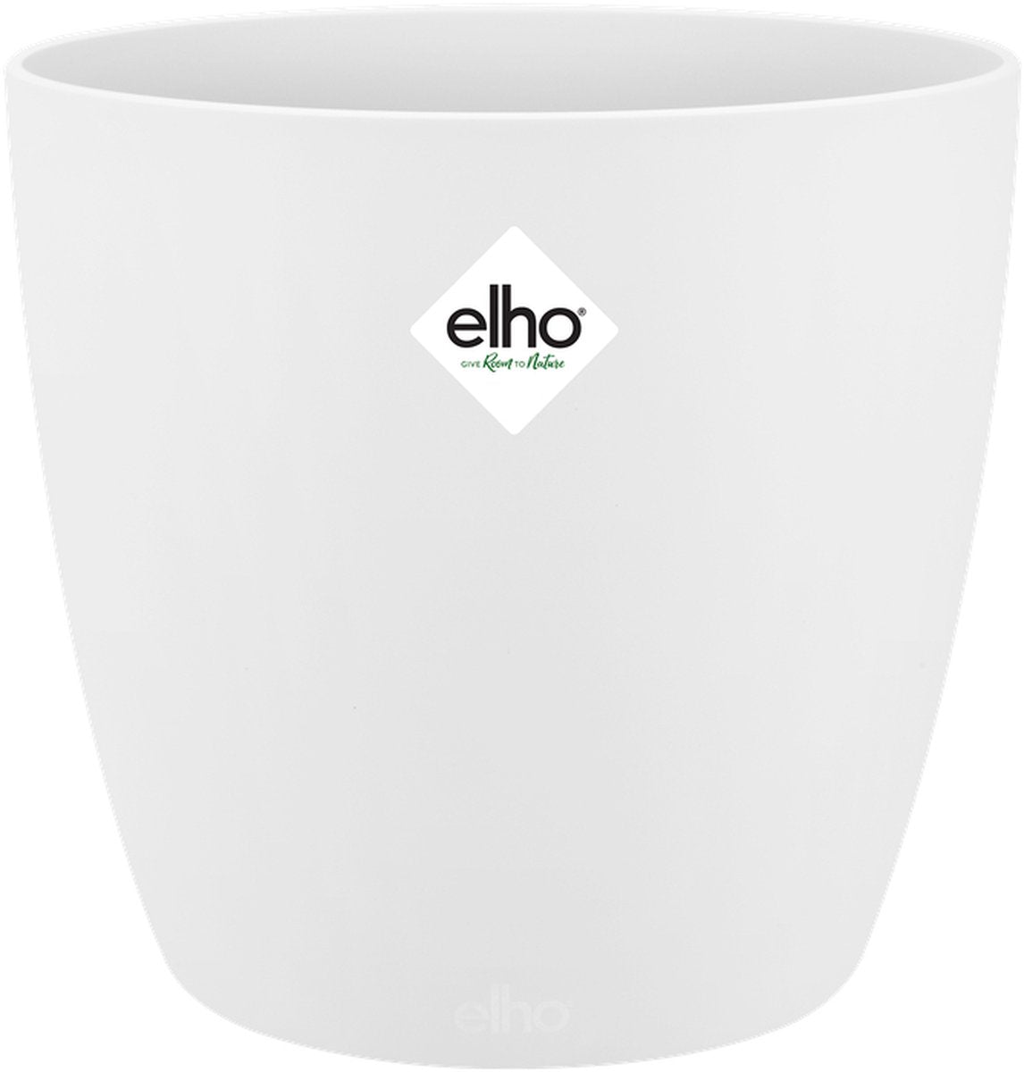 Elho brussels rond 20 - bloempot voor binnen - 100% gerecycled plastic - ø 20.0 x h 18.7 cm - wit