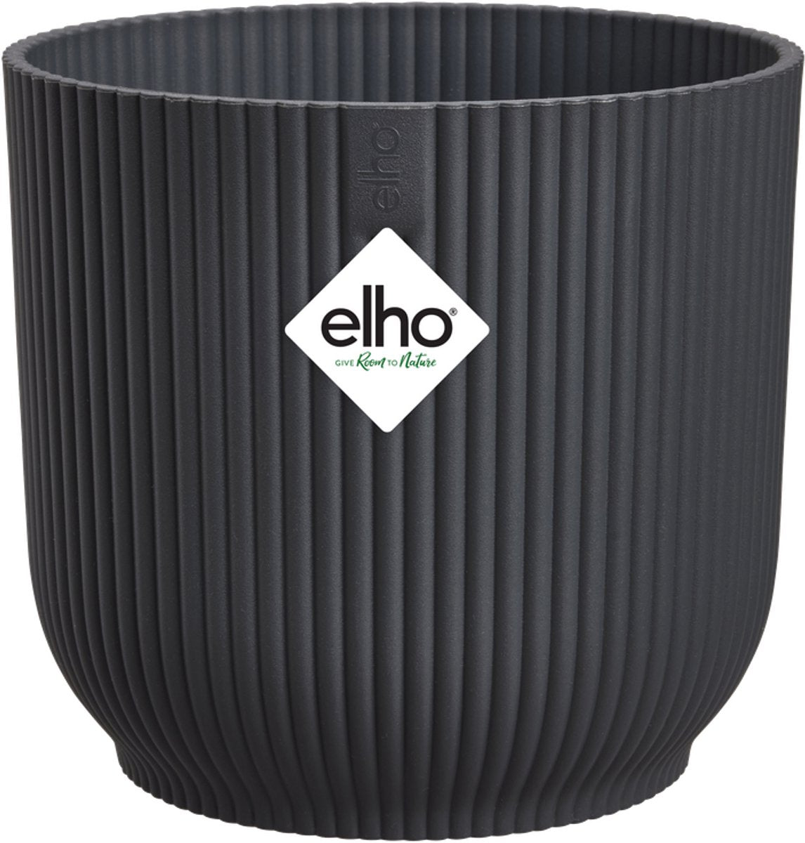 Elho vibes fold rond 14 - bloempot voor binnen - 100% gerecycled plastic - ø 14.1 x h 12.9 cm - antraciet