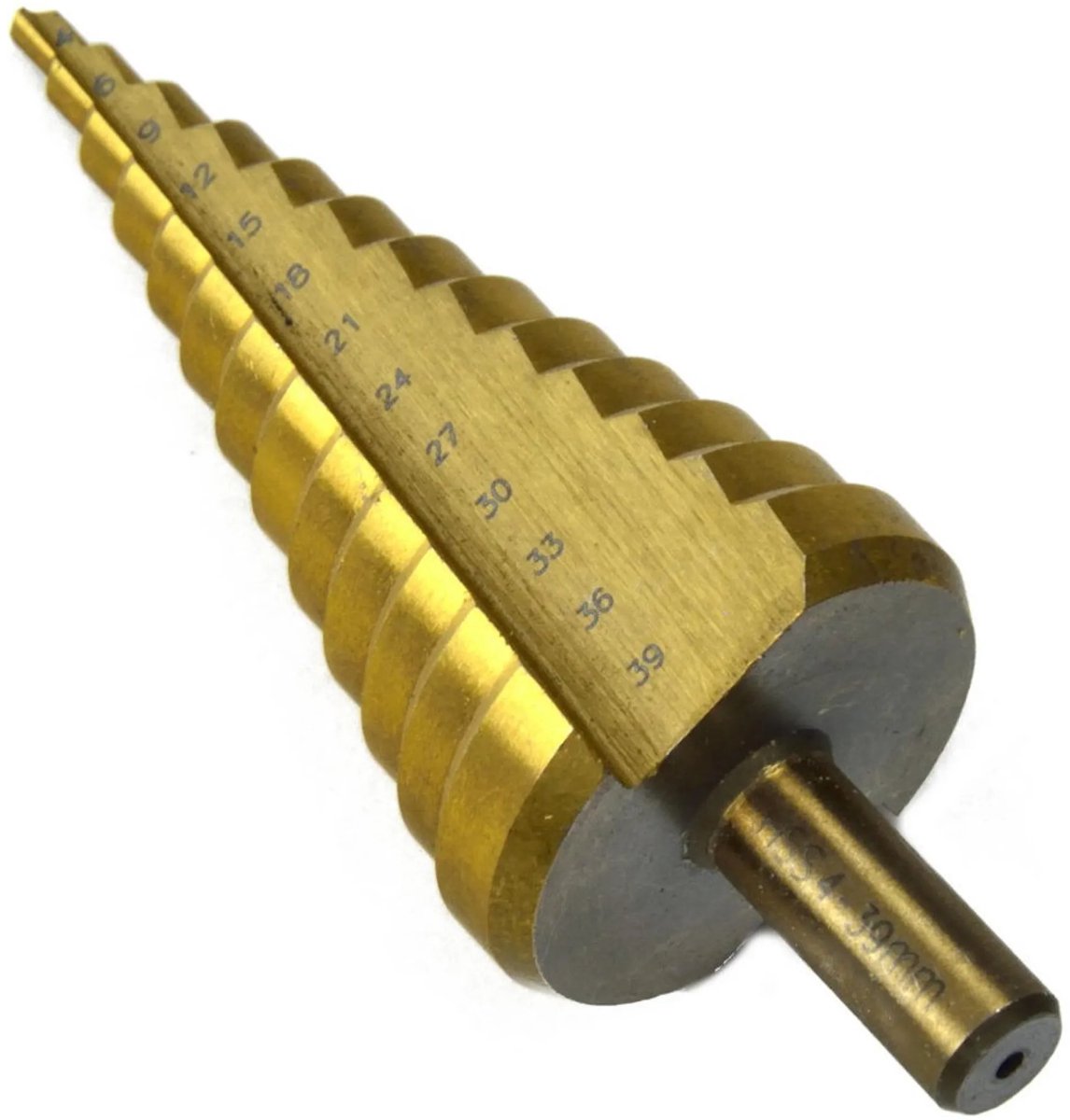 Geko Stufenbohrer - Titanbeschichtung - 4-39 mm - für Metall und Stahl