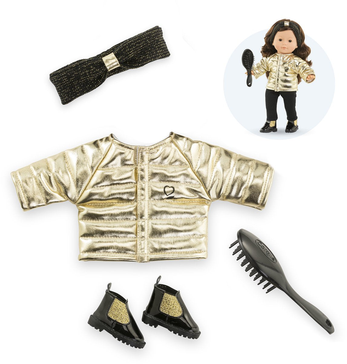 Corolle Couture-Outfit-Set mit Zubehör für Puppen, 36 cm