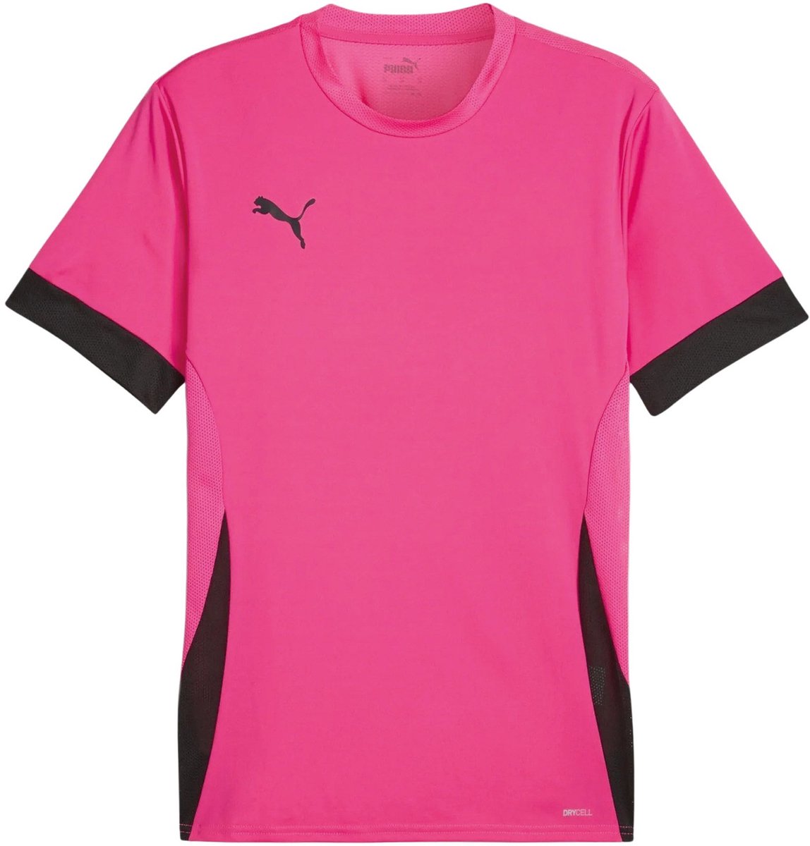 Puma Teamgoal Matchday Jersey Herren-Sportshirt – Fluro Pink Pes – Schwarz – Schwarz