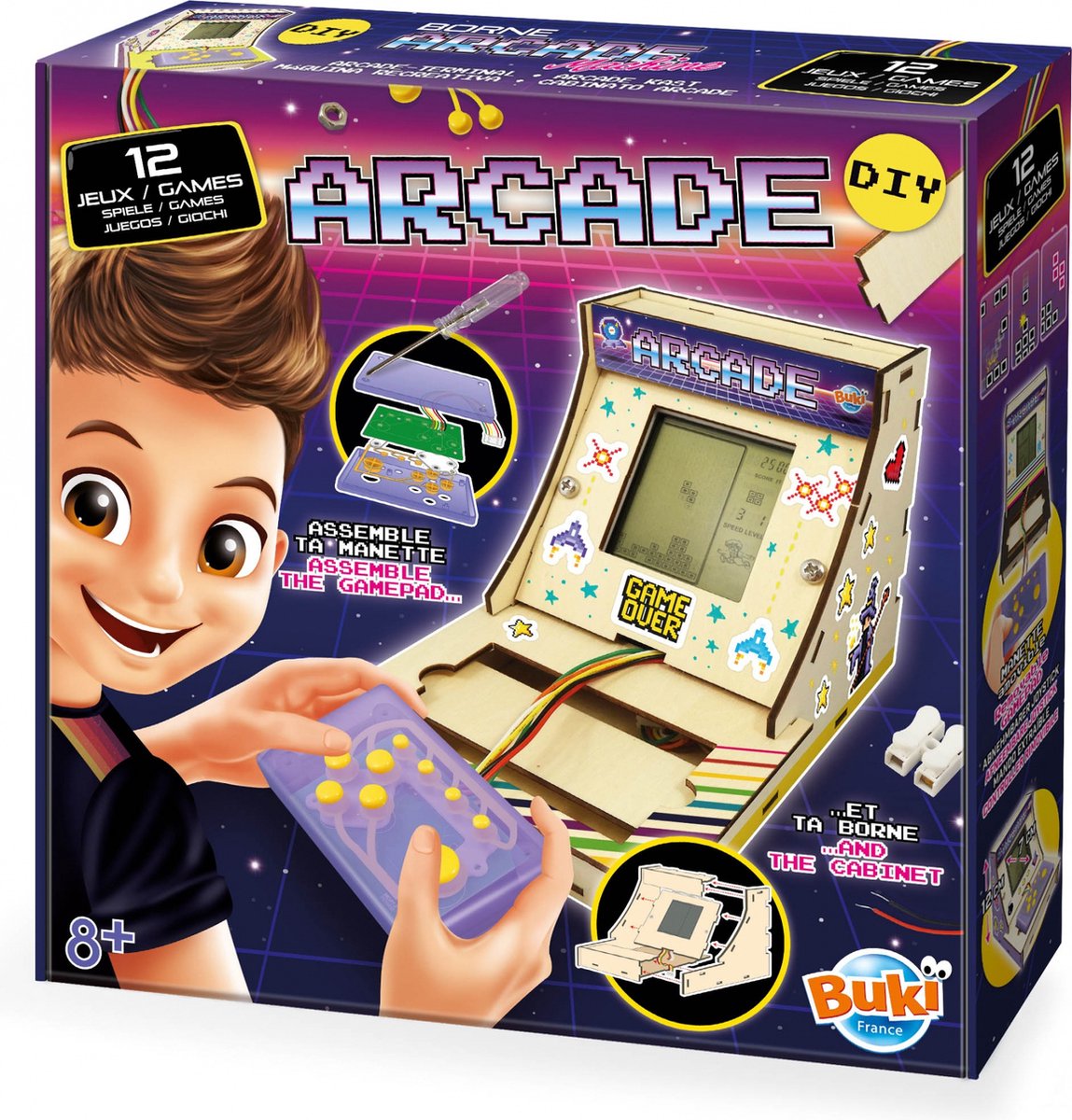 Buki France Buki – Experimentierset – Arcade-Spielkonsole bauen – Technik