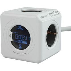 Steckdosenleiste Allocacoc Powercube Monitor weiß grau