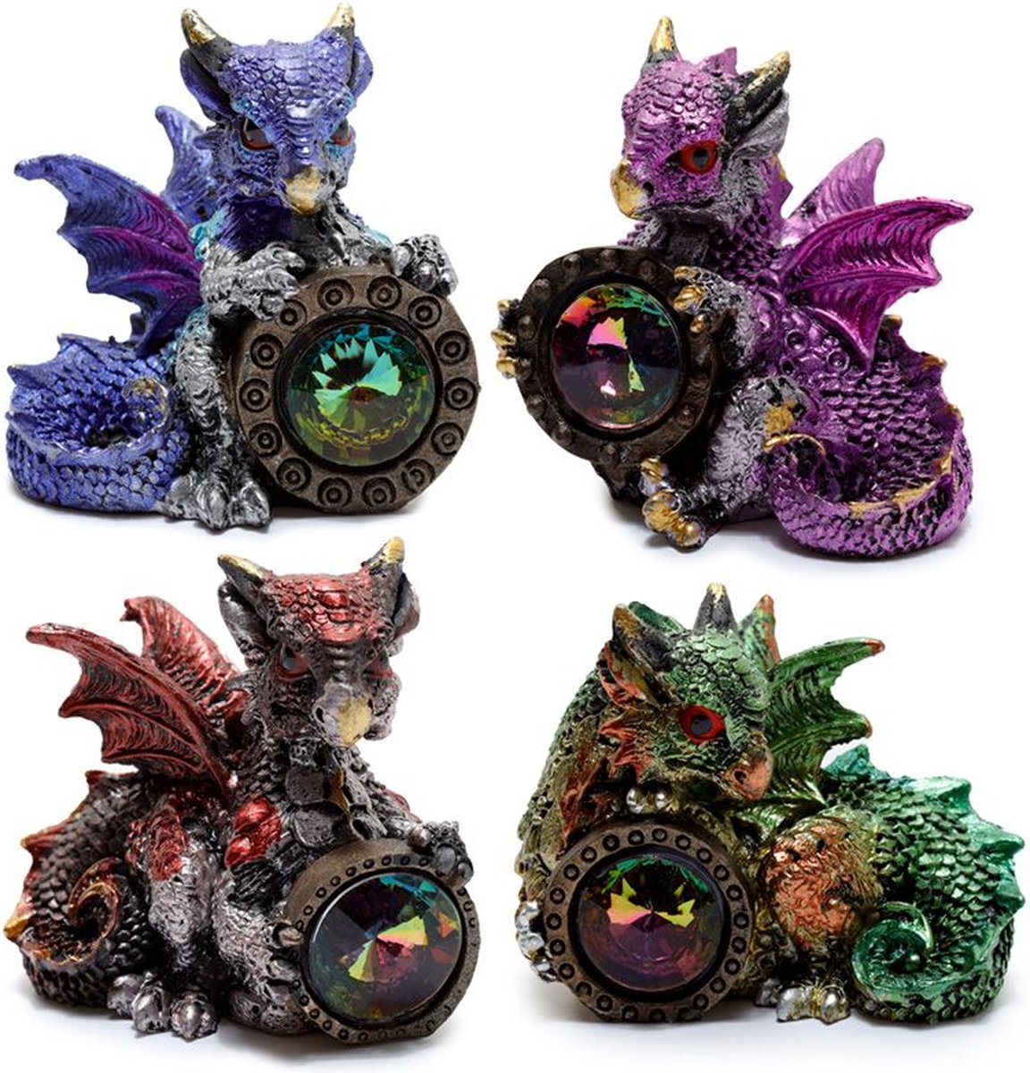 Elemente Edelsteinschild Drache