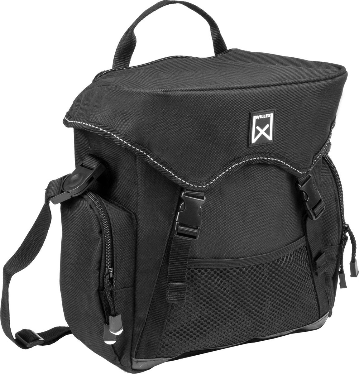 Willex Fahrradtasche – einzelne Fahrradtasche – 10 Liter – schwarz – sportlich – mit Schultergurt