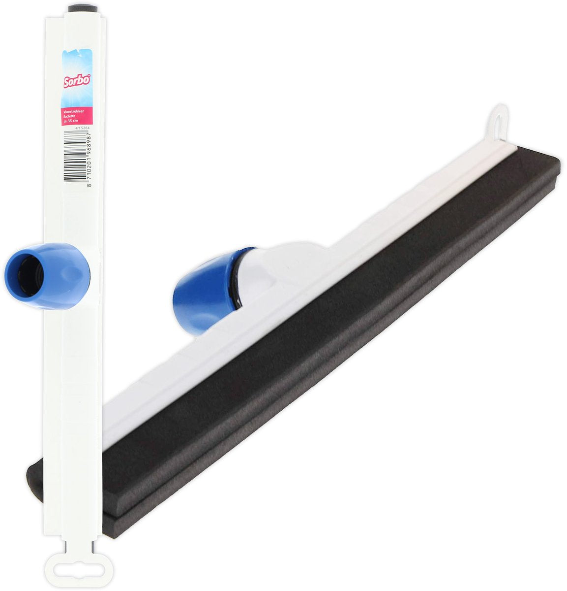 Sorbo Bodenwischer 45 cm – Bodenwischer mit Schaumgummi – Wasserschieber für Bad und Küche