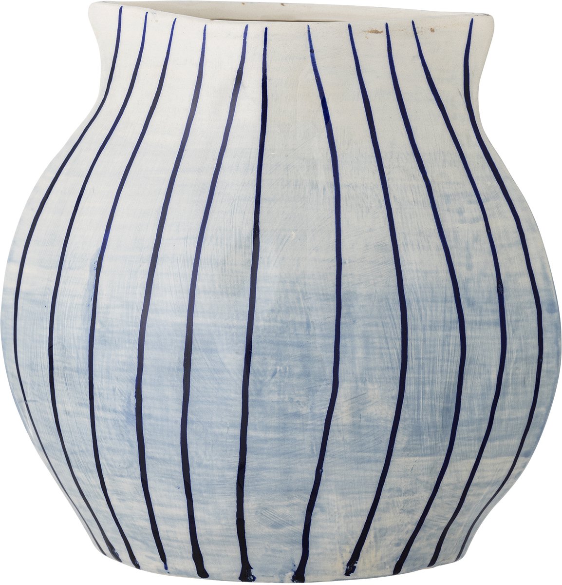 Bloomingville Esra Vase – Blau – Steingut