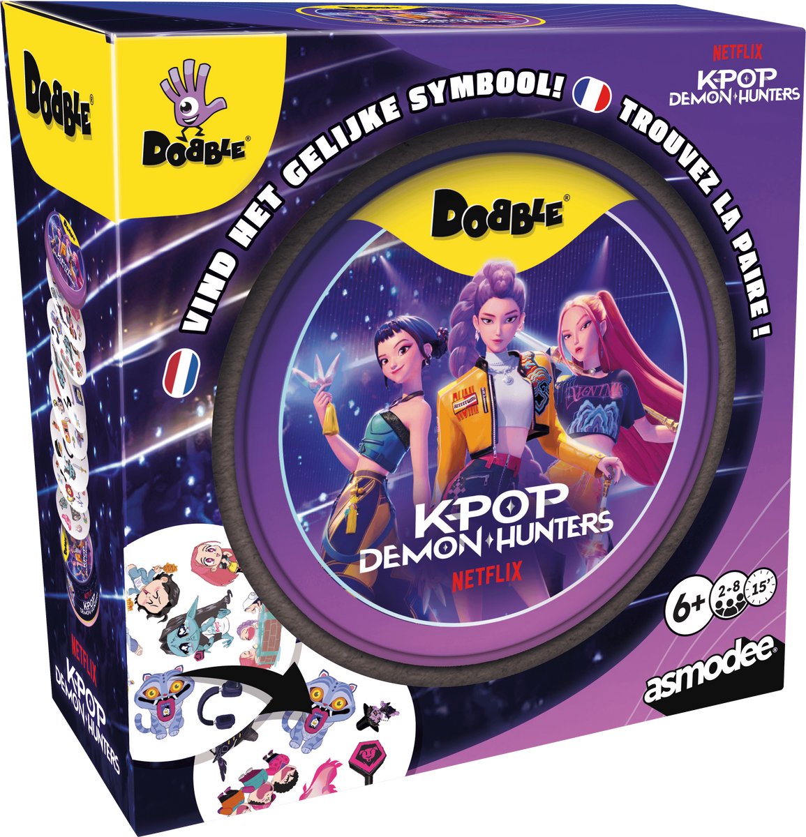 Zygomatic dobble: kpop demon hunters - kaartspel – reactiespel voor kinderen volwassenen – reisspel voor kpop demon hunter fans