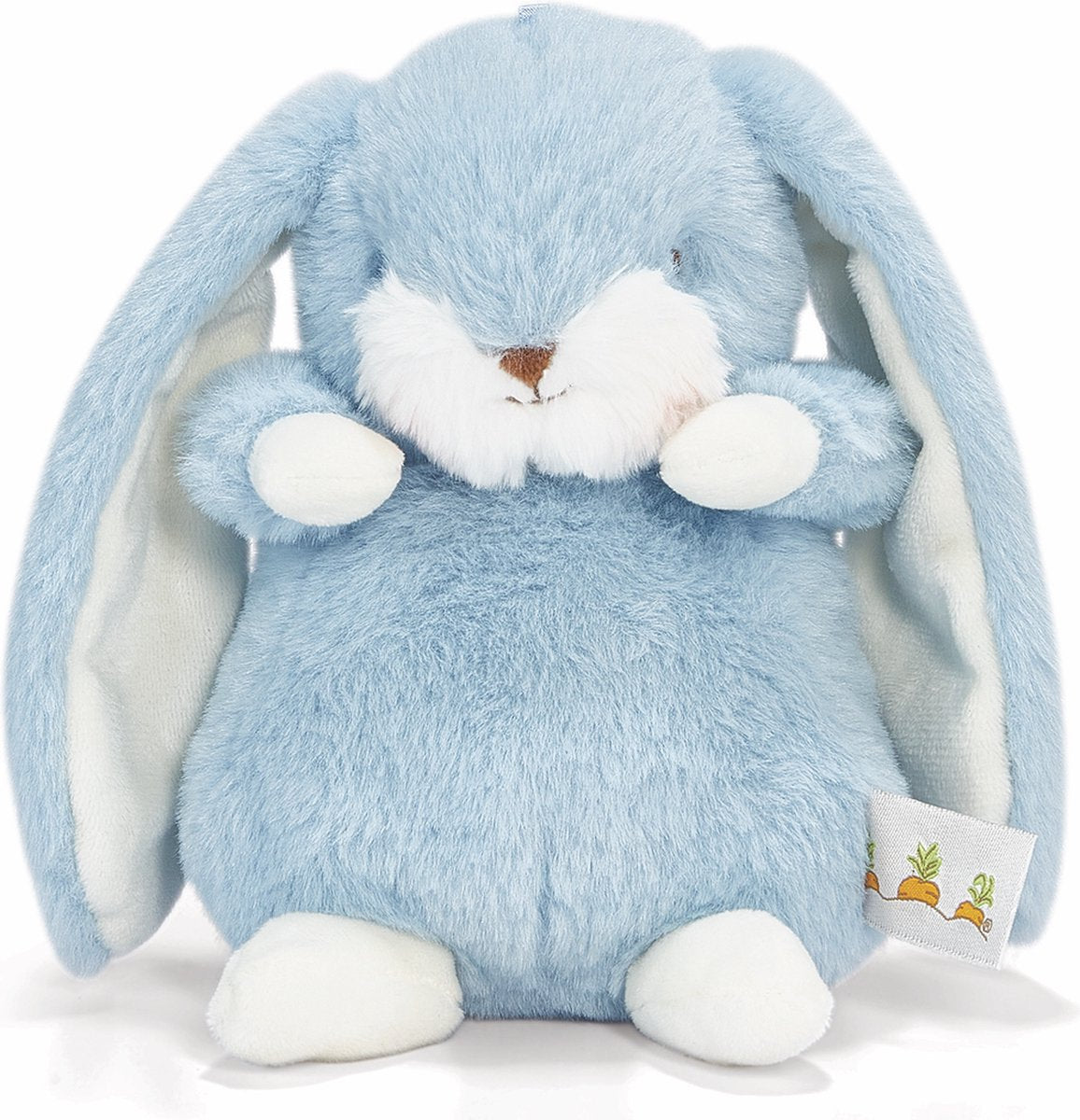 Bunnies by the Bay Knabberhase – Stofftier – Kuscheltier für Kinder – gestickte Details – 20 cm – blau