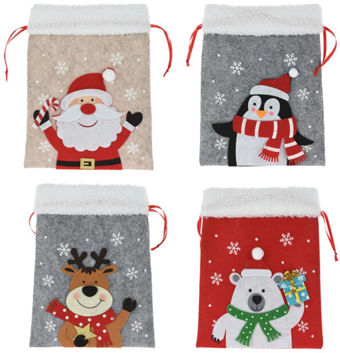 Filztasche mit Weihnachtsfigur