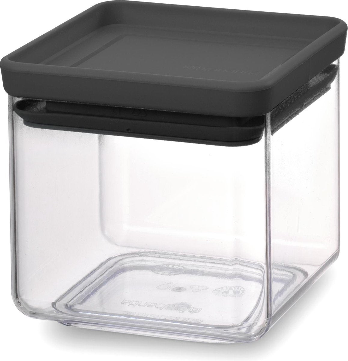 Brabantia lecker+ Vorratsbehälter – stapelbar – 0,7 l – dunkelgrau