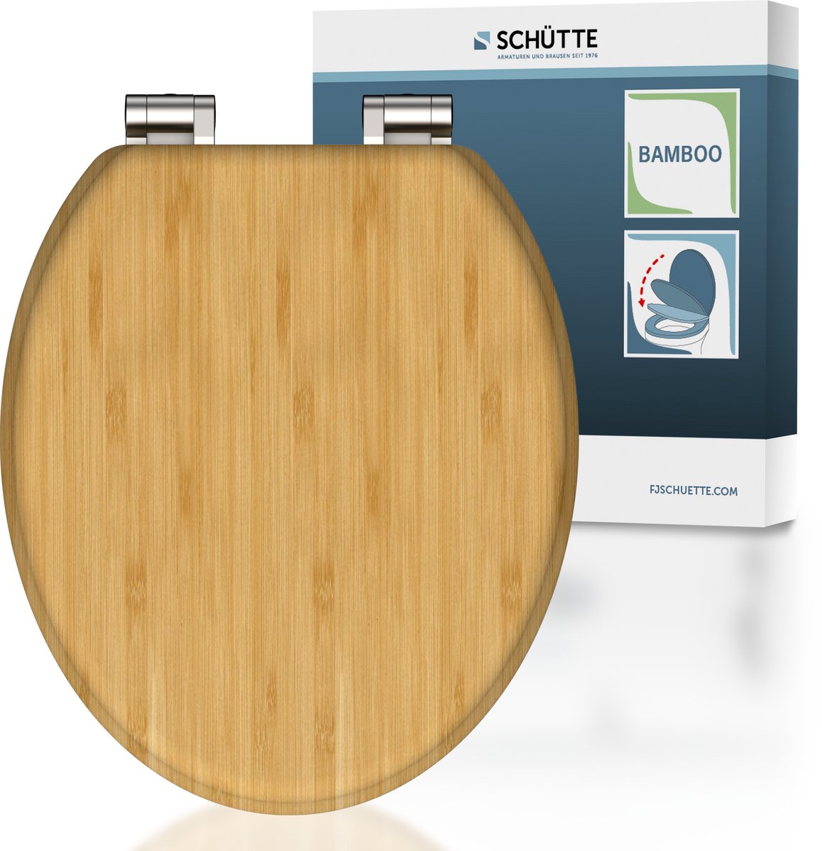 Schütte Toilettensitz mit weicher natürlicher Bambus