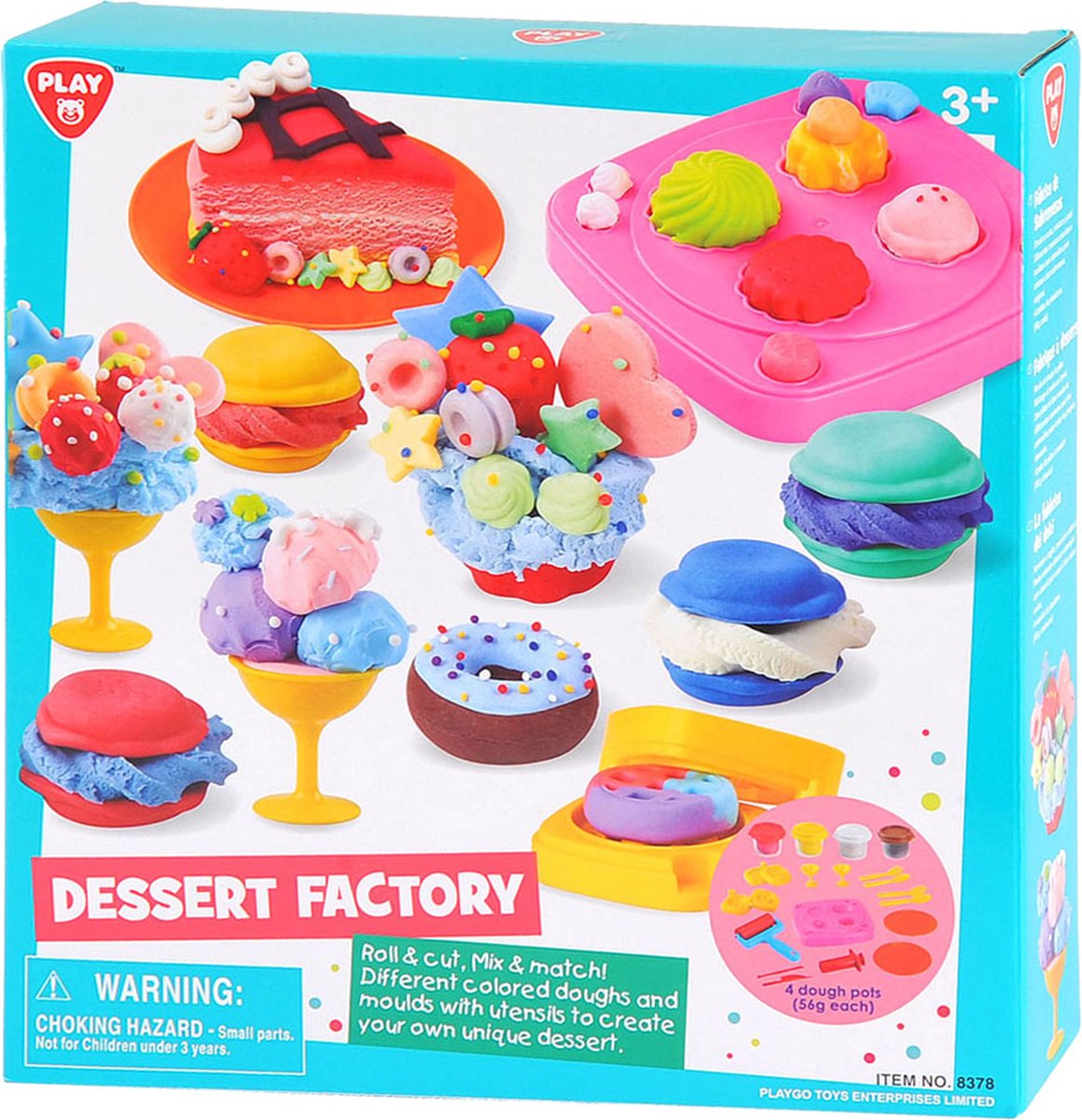 Playgo Dessert Factory Tonset – 4 Tontöpfe