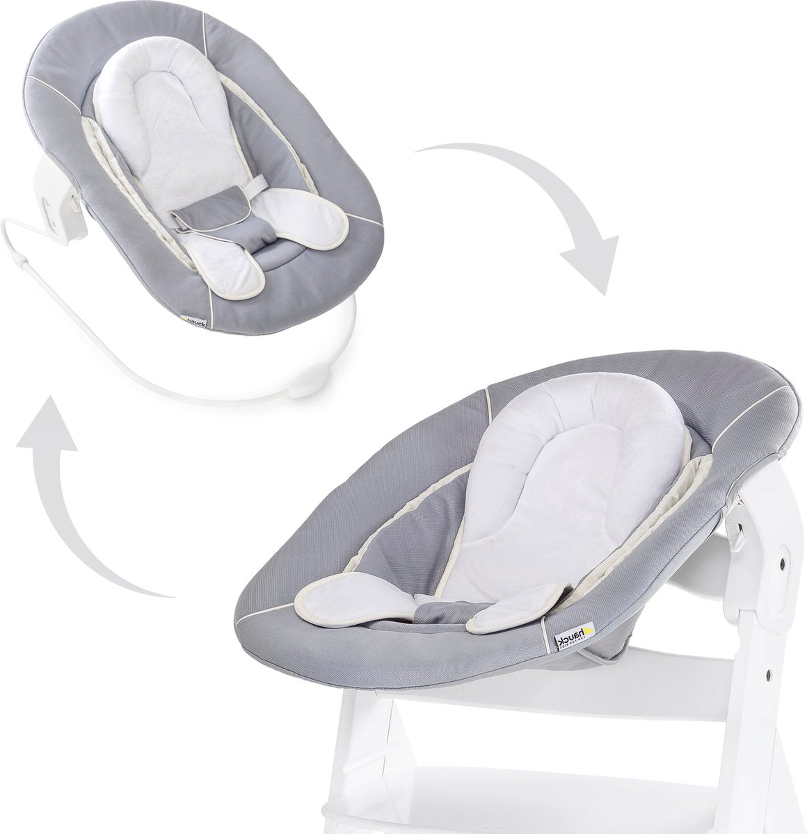 Hauck alpha bouncer 2 in 1 - wipstoel - stretch grey