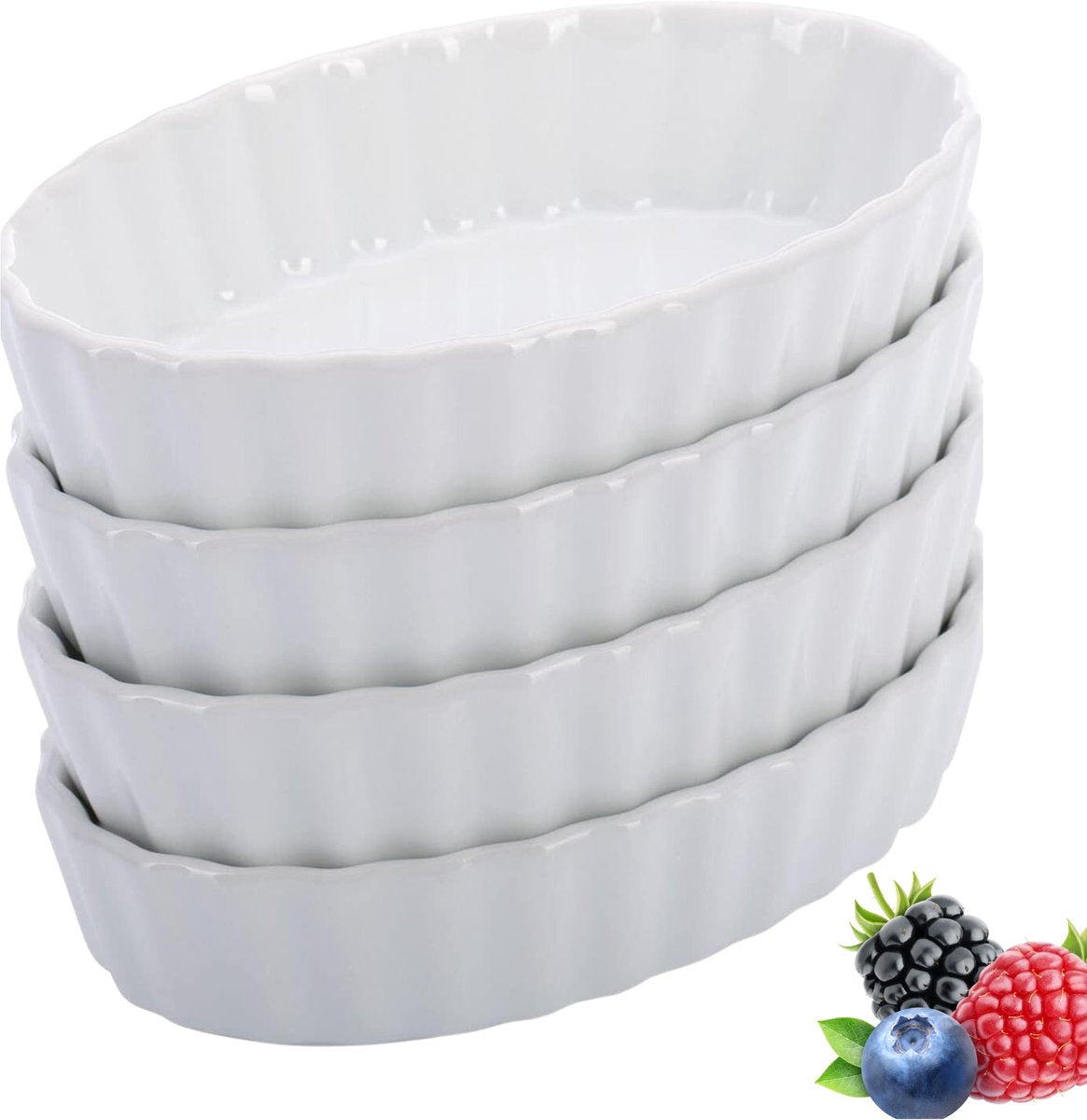 Westmark Ovalschalen 4 Stück weiß