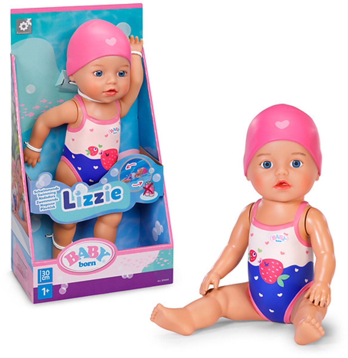 Baby Born Schwimmpuppe Lizzie 30 cm Badespielzeug für Kinder.