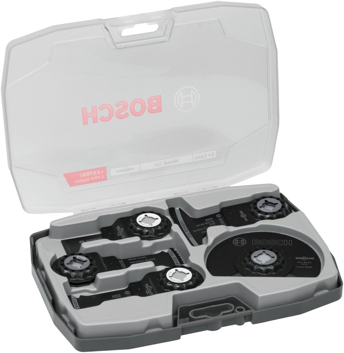 Bosch Professional Multifunktionswerkzeuge Zubehör Holzset 7-teilig (2608669097) Starlock + Koffer