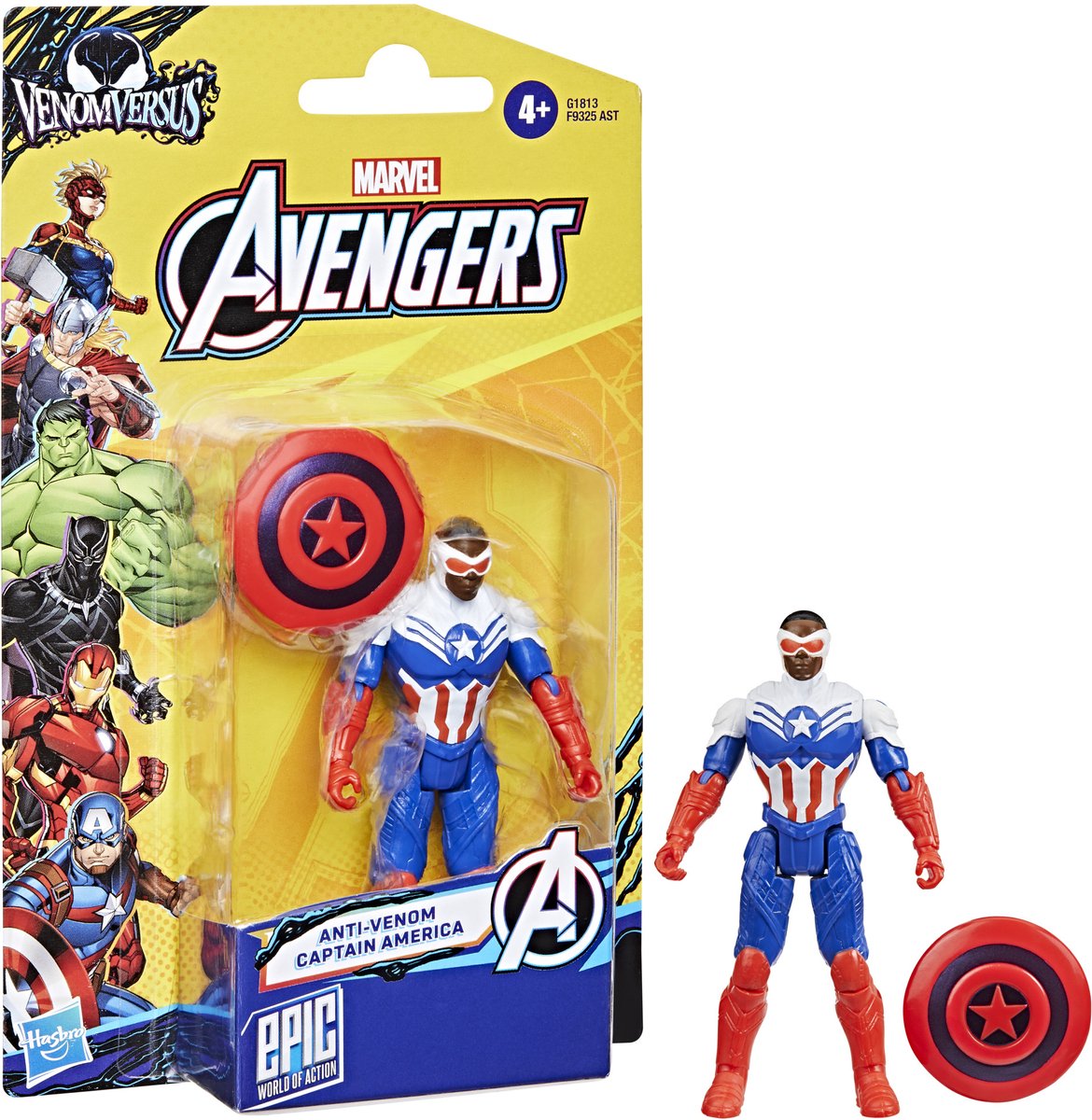 Marvel Avengers 10 cm Figur Venom Captain America | 3 Stück
