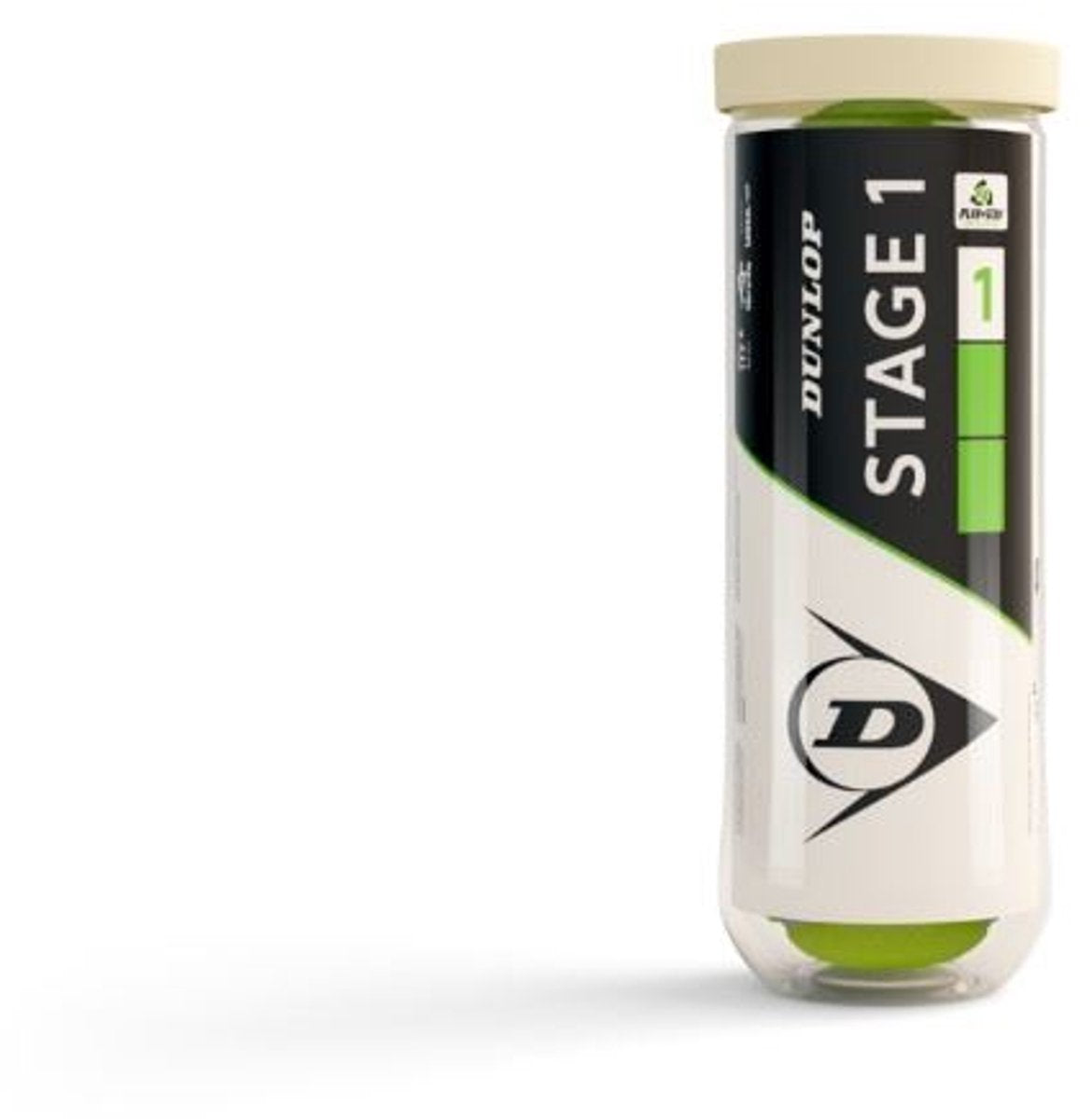 Dunlop Tennisbälle der Stufe 1 – 3 Stück – grün gelb