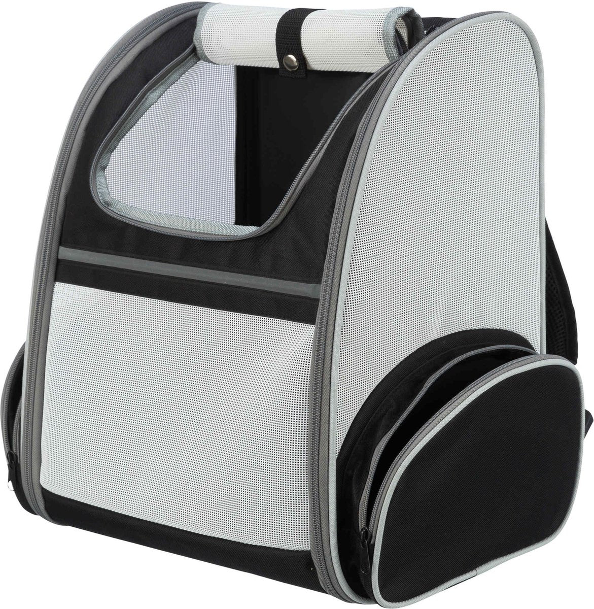 Trixie Hundetaschenrucksack Chloe hellgrau schwarz