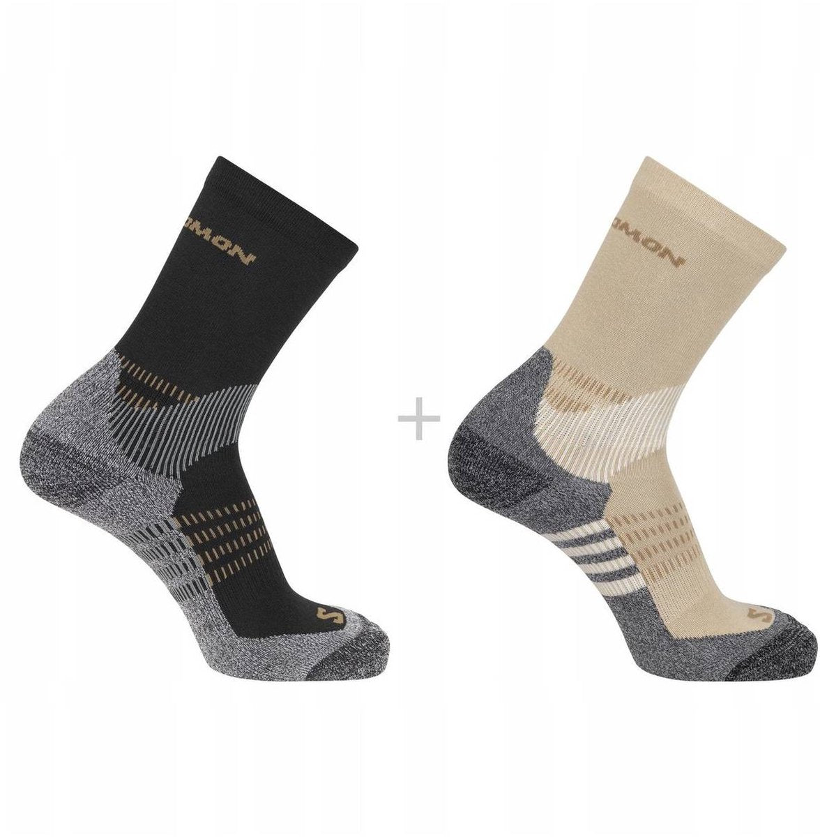 Salomon – x Ultra Access Crew Socken | 2er-Pack | Socken | Größe S 36-38 - Sandschwarz