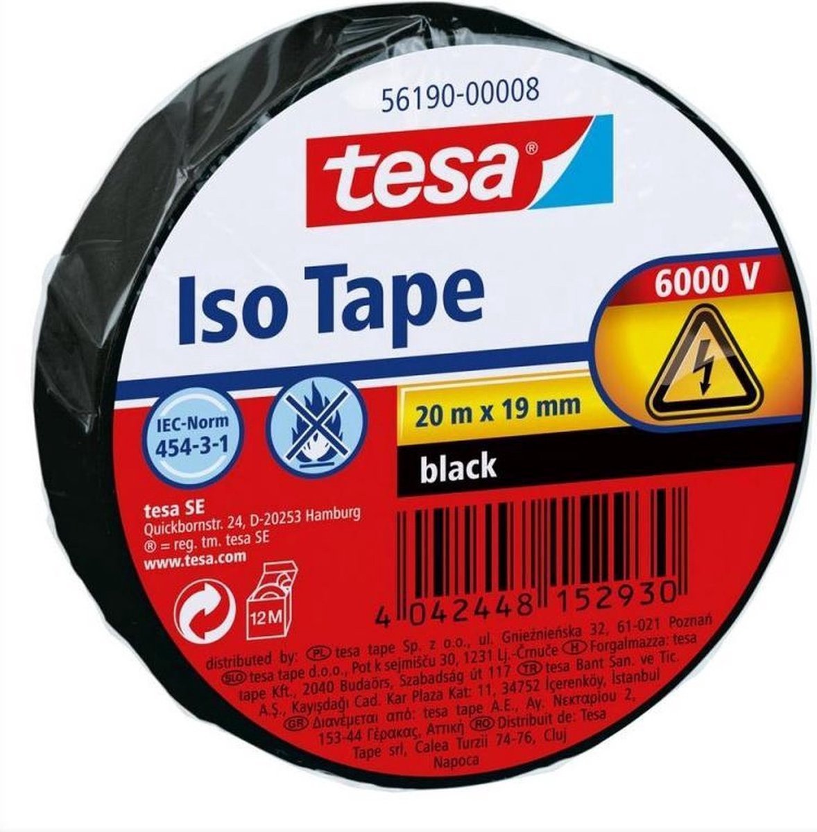 Tesa 2 Meter superstarkes wasserdichtes Leckageband – schwarz