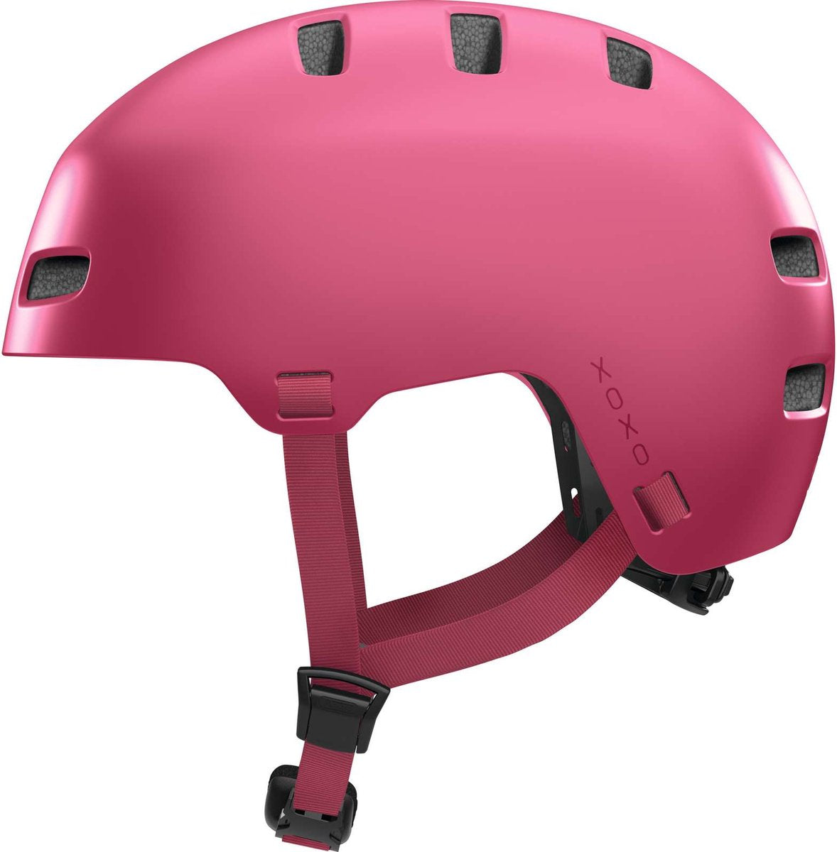 Abus Fahrradhelm xoxo mono red m - 54-58 cm - rot - geeignet für den Einsatz an Elektrofahrrädern - Cityfahrrädern - 400 g