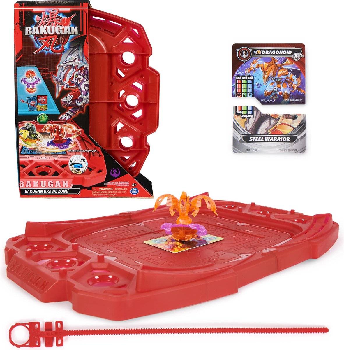Bakugan – kompaktes Brawl Zone-Spielset mit Spezialangriffs-Dragonoid-Actionfigur und Sammelkarten – Reisegröße