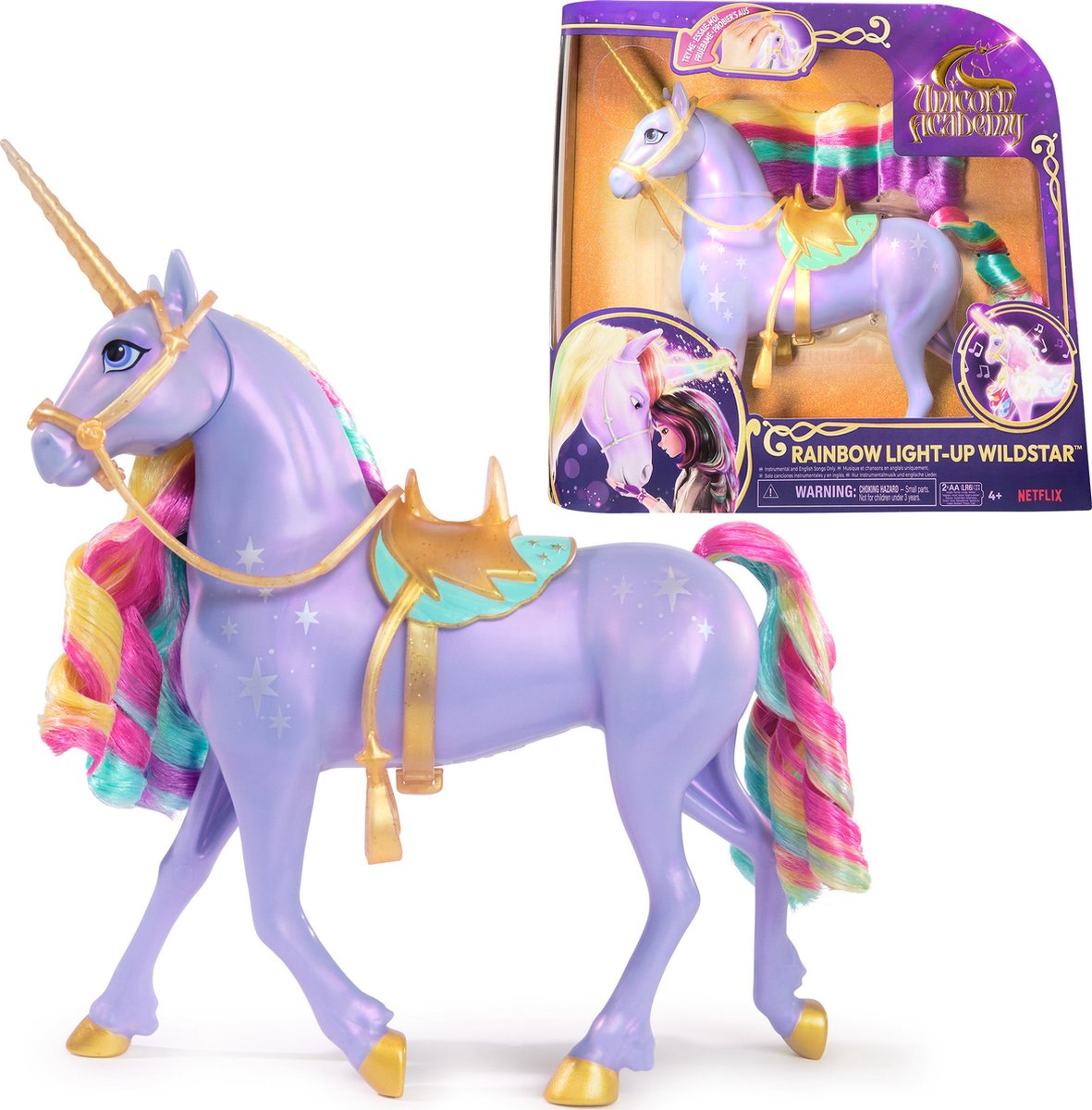 Einhorn-Akademie Einhorn Wildstar Regenbogen leuchtend 28 cm