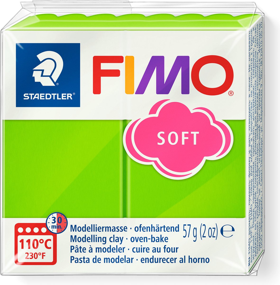 Fimo® soft, apfelgrün, 57 gr 1 Box