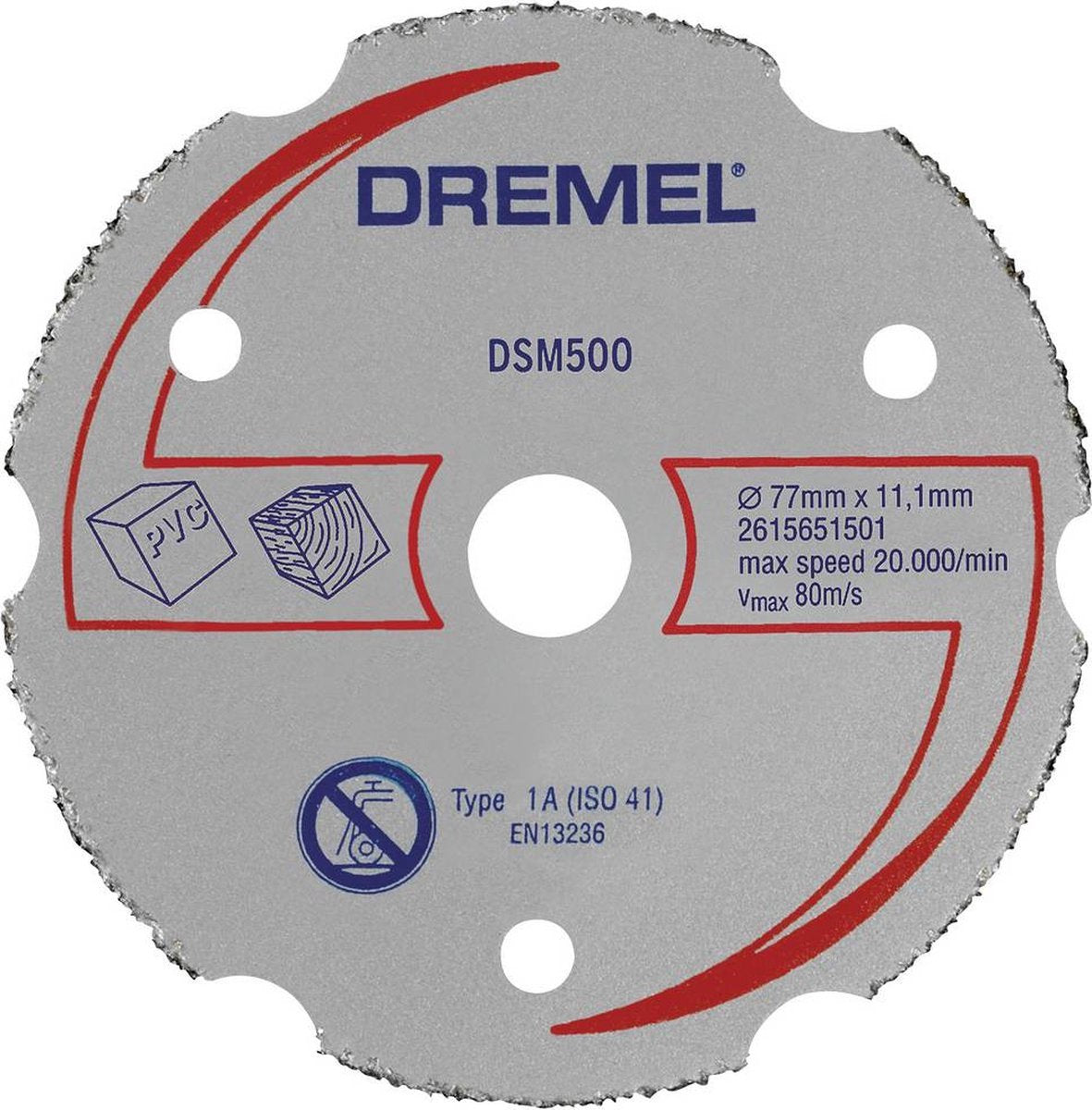 Dremel DSM500 2615S500JB Trennscheibe gerade 77 mm 1 Stück Hartholz, Weichholz, Sperrholz, Laminat, Kunststoff, Gi