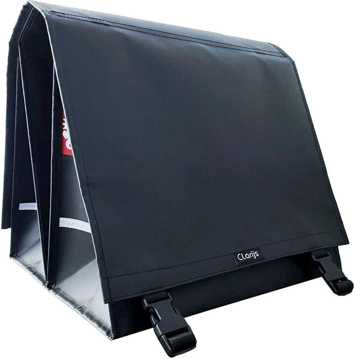 Clarijs Fahrradbeutel Doppel XL PVC 46L mit Pause schwarz
