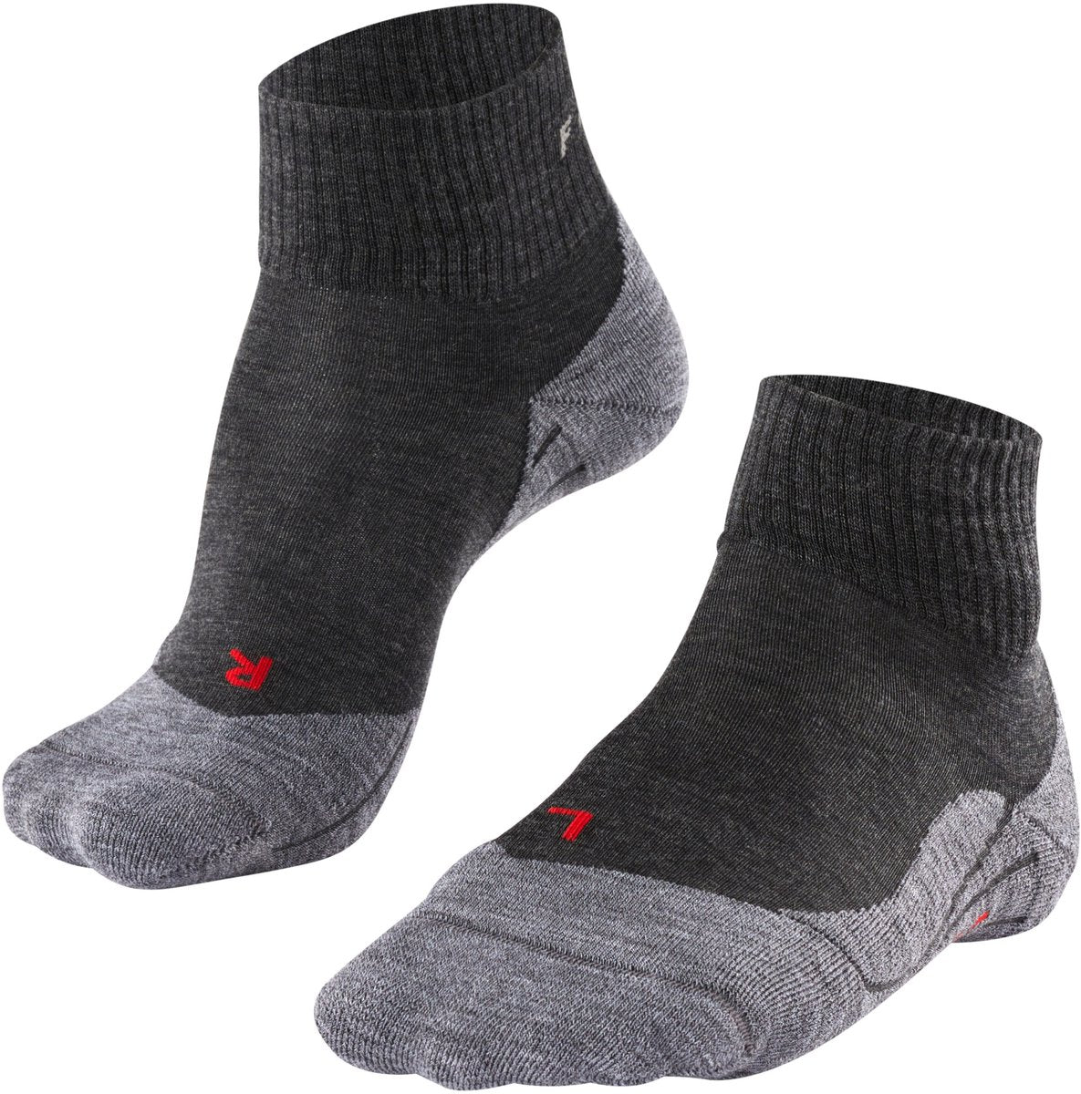 Falke TK5 kurze Anti-Blasen-Wandersocken aus dünnem Woll-Funktionsmaterial Damen Grau - Größe 35-36