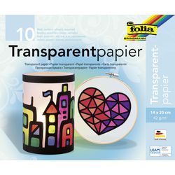 Overtrekpapier folia 14 x 24 cm 42 g m² kleurenassortiment 10 vellen