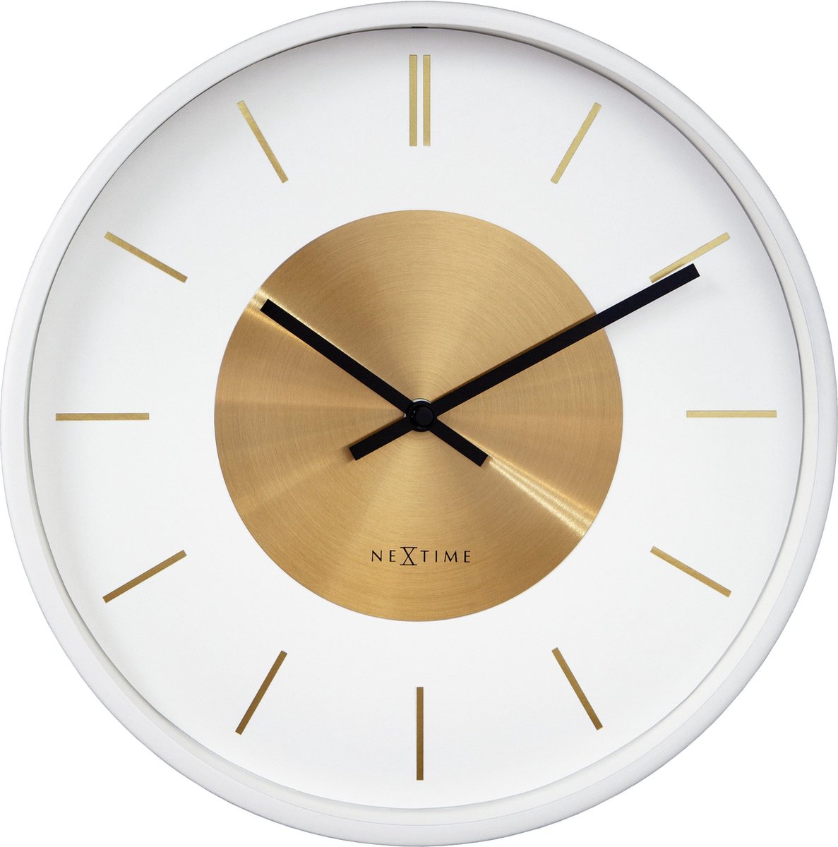 Nexttime Wanduhr Retro II 25cm Weißgold