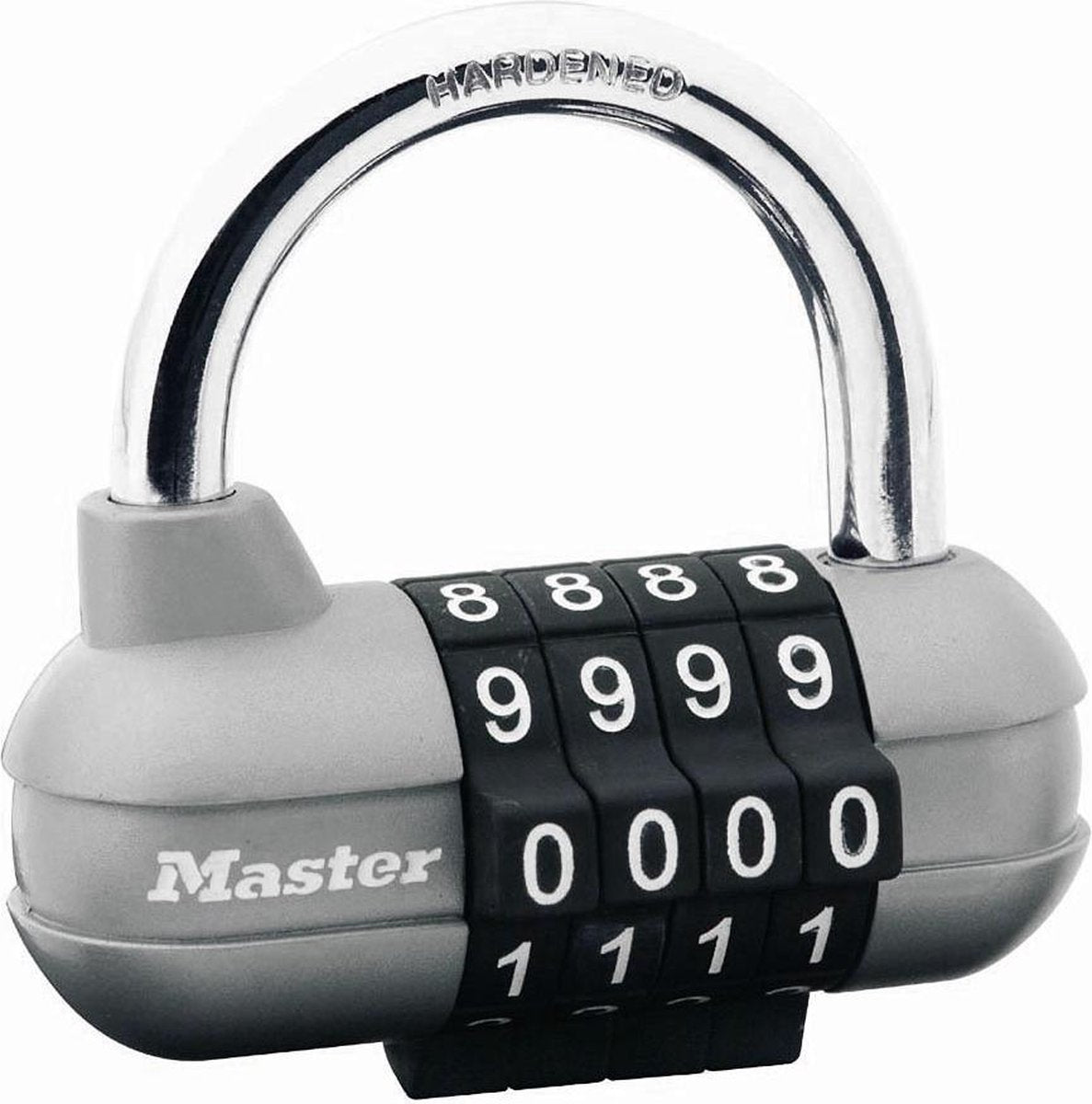 Master-Lock Masterlock Vorhängeschloss Pro Sport Zahlenschloss 4-stellig grau