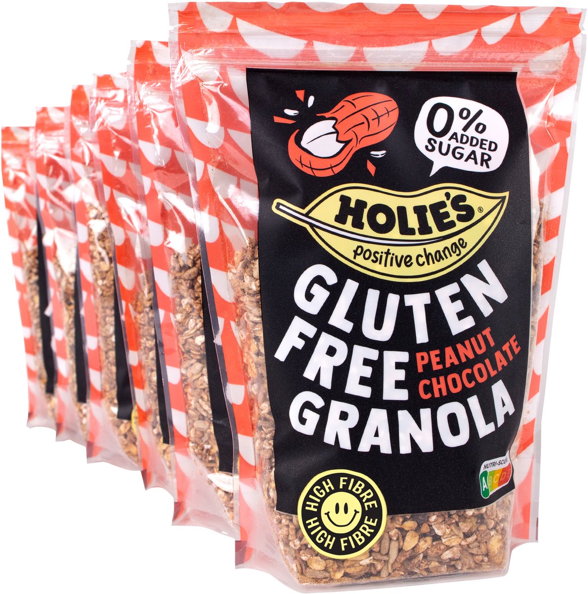 Holie's glutenvrije granola - pindakaas en cacao - 0% toegevoegde suiker - 330gr
