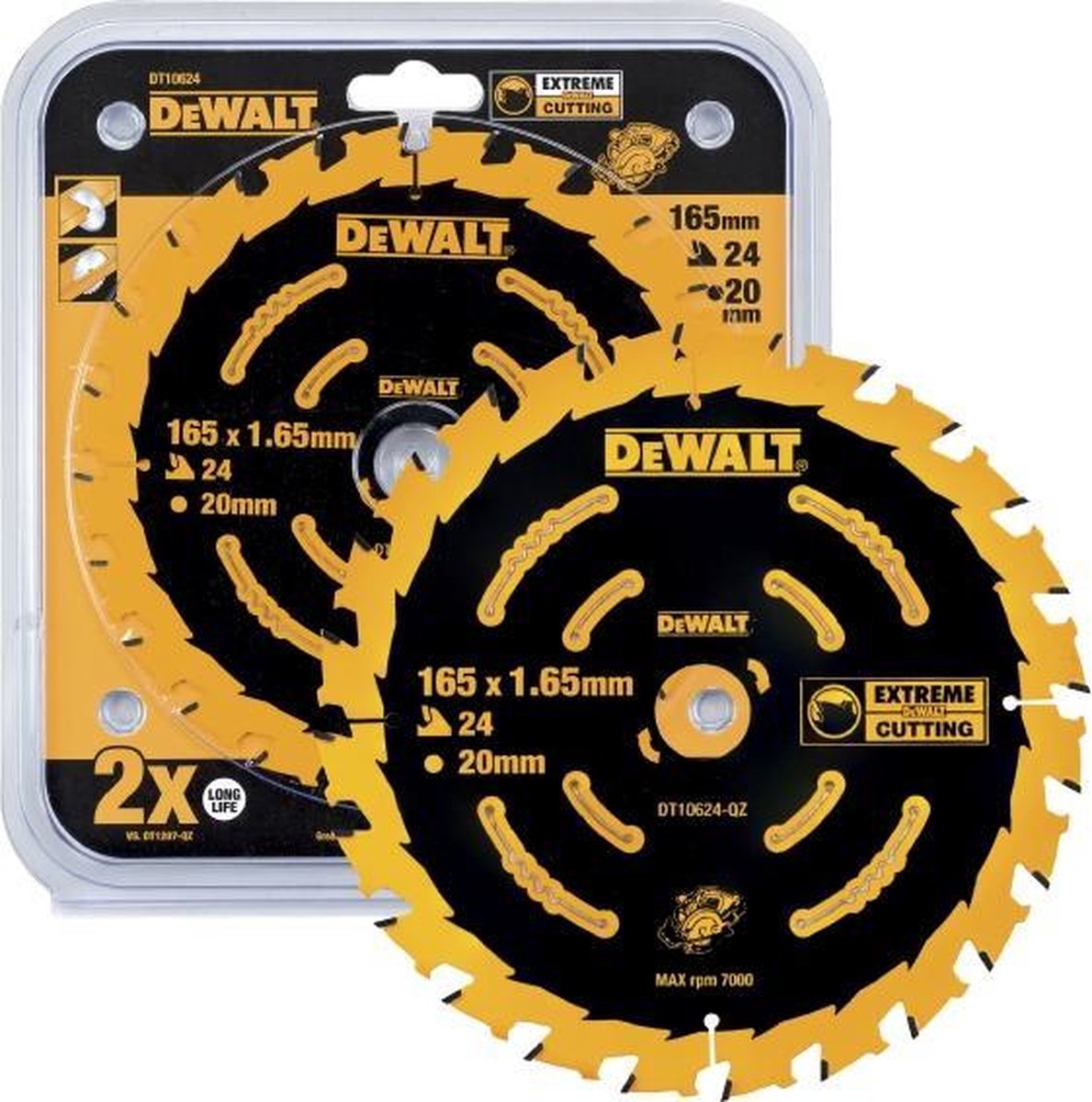 Dewalt Zubehör Kreissägeblatt 165 x 20 x 40 Zähne, Kerbe 1,65 mm – dt10640-qz