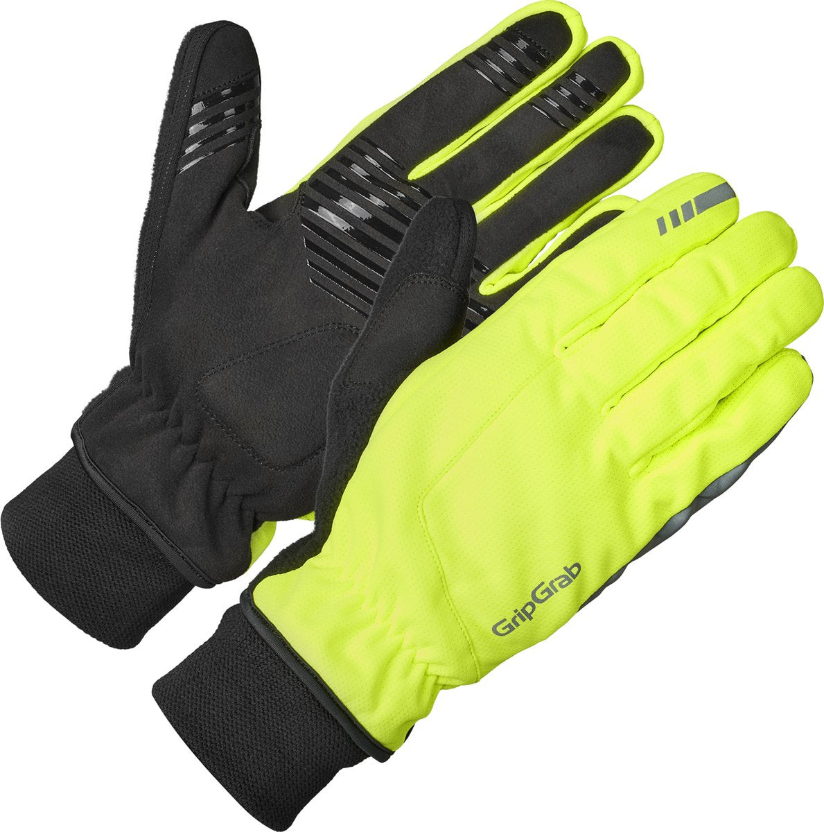 Gripgrab – Windster 2 winddichte Winter-Fahrradhandschuhe – gelbe Warnweste – Unisex – Größe XS