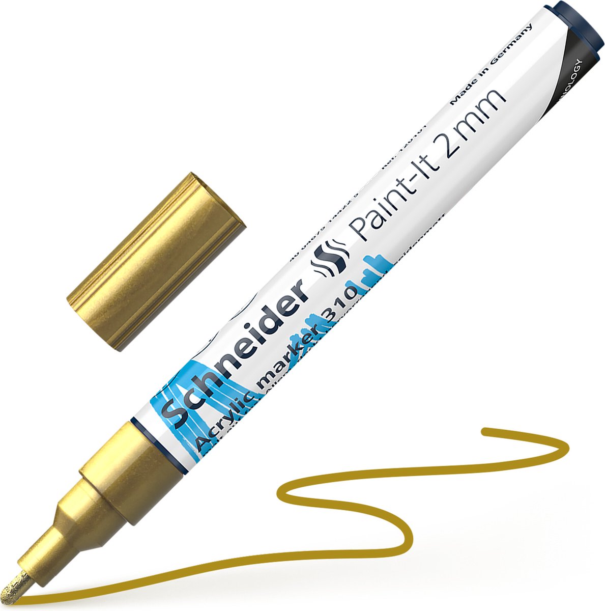 Schneider Schreibgeräte Schneider Acrylmarker – Paint-it 310 – 2 mm – Gold – S-120153