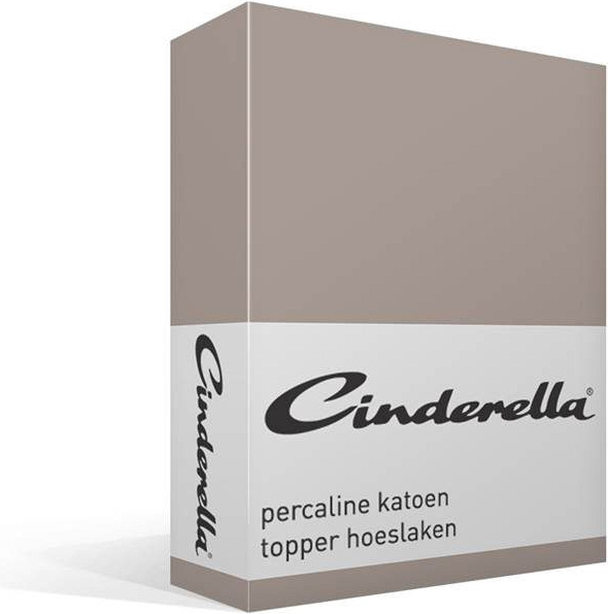 Cinderella weekend - topper hoeslaken (tot 15 cm) - katoen - 200x210 cm - taupe
