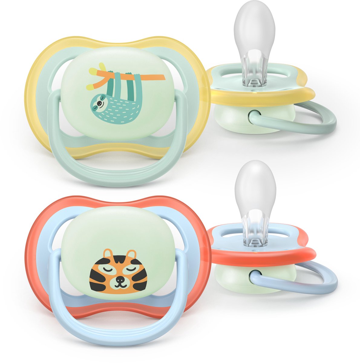 Philips avent ultra air night – glow-in-the-dark fopspeen –(0-6 mnd) extra luchtopeningen – 2 stuks - scf376 24