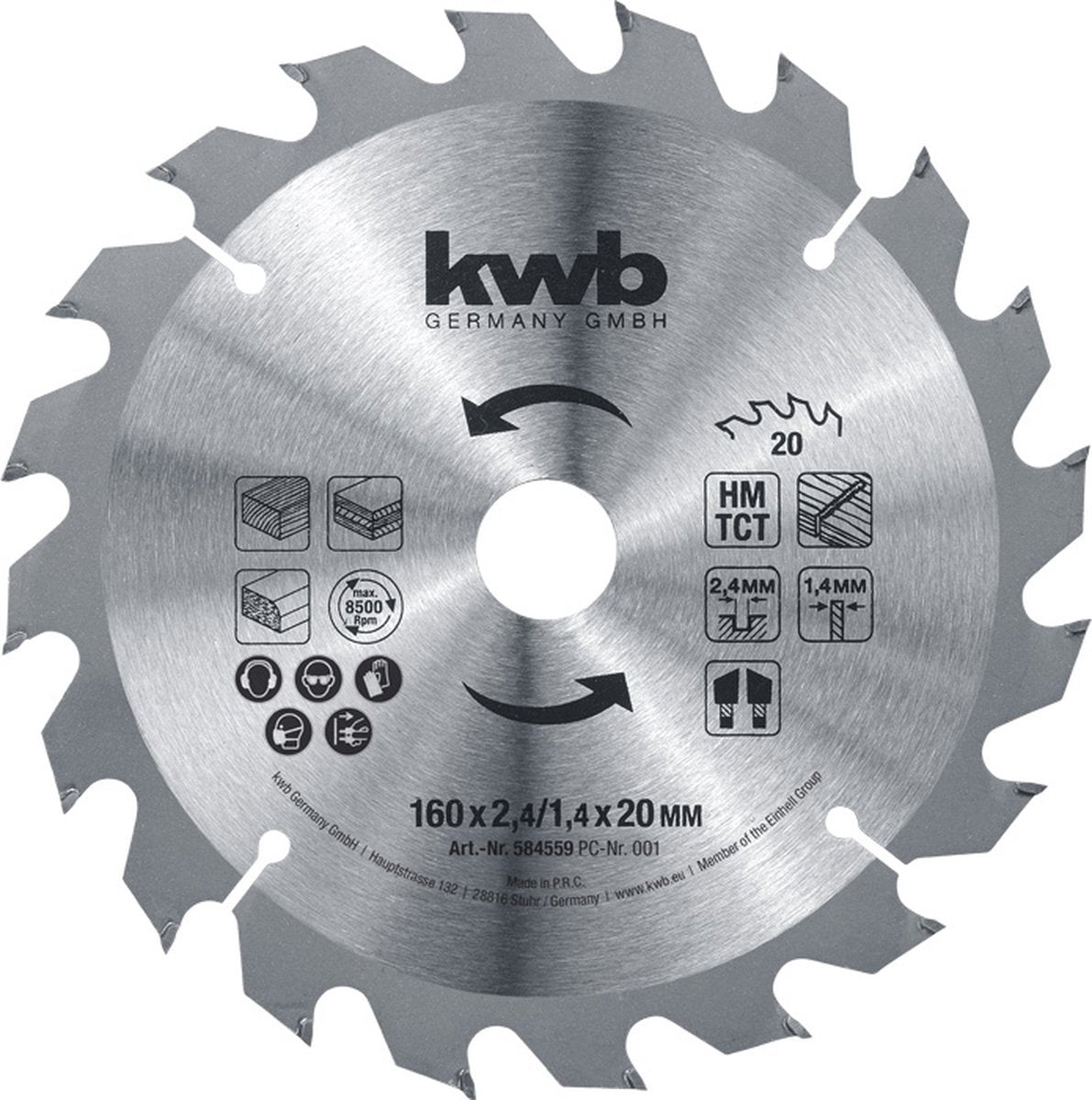 Kwb Kreissägeblatt HM - 130x16mm - 18t