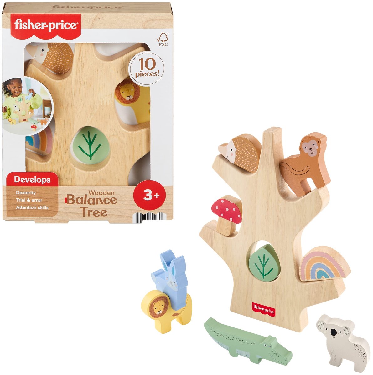Fisher Price Holzbalancierbaum | 2 Stk