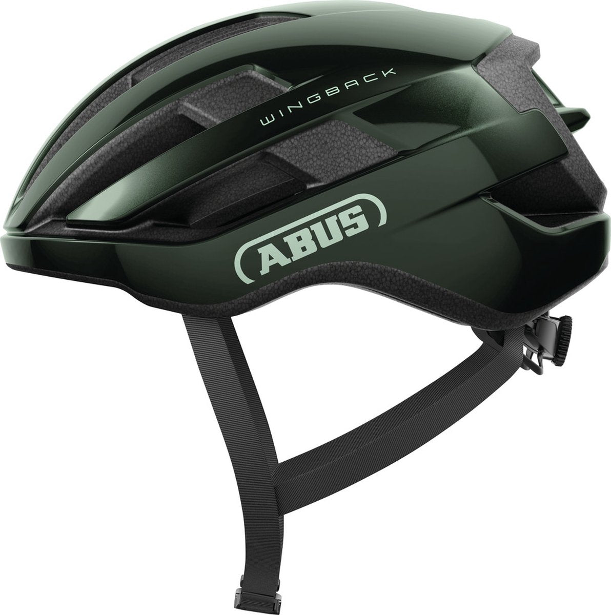 Abus Fahrradhelm Wingback Moss Green L – 57-61 cm – Grün – geeignet für den Einsatz auf Rennrädern – Gravelbikes – 270 g